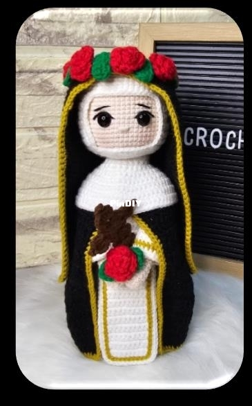 CrochHynny - Lesly Curí - Santa Rosa de Lima 22cm - Spanish