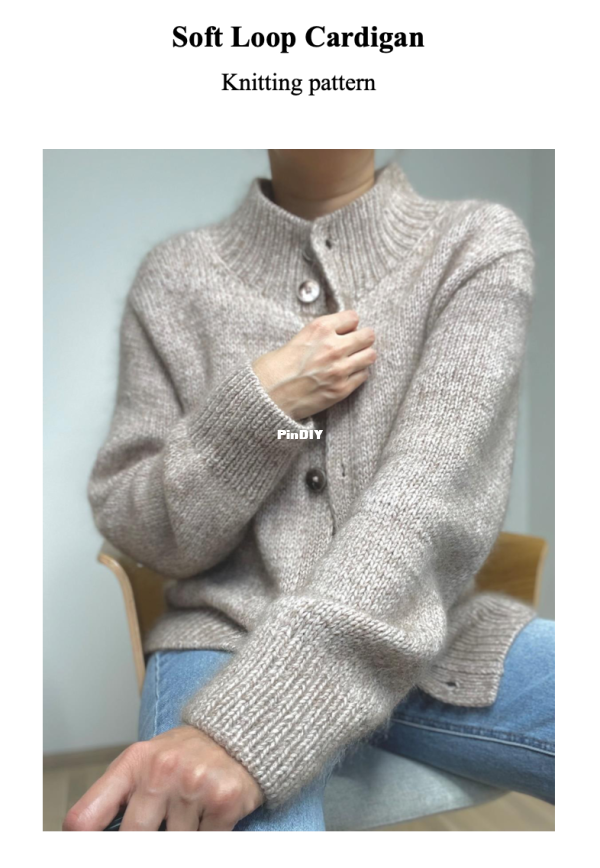 soft loop cardigan