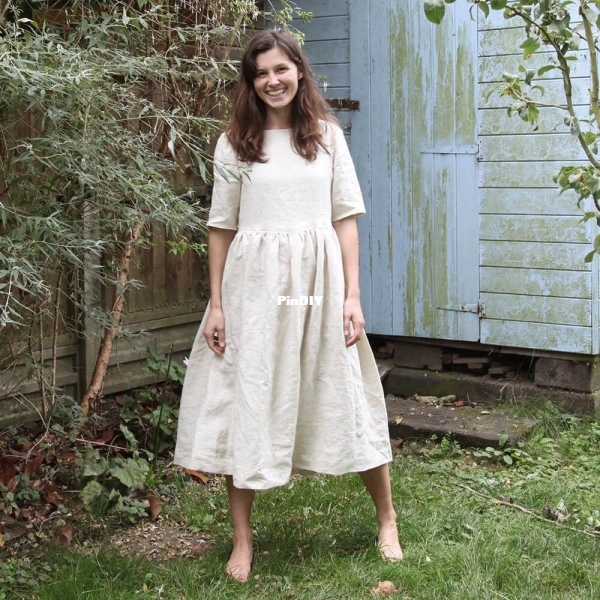 Cora Half Sleeve Linen Dress.jpg