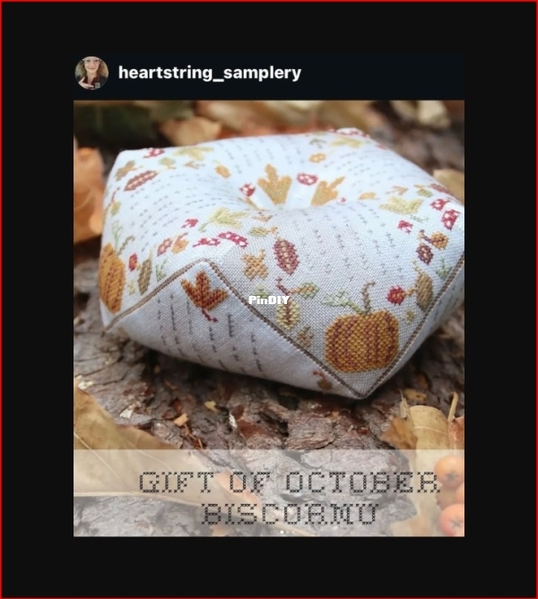 heartstrin g sampler gift of october biscornu.jpg