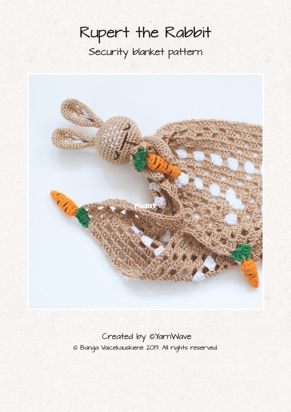 Yarn Wave Shop - Banga Vaicekauskienė - rupert the rabbit baby blanket.jpg
