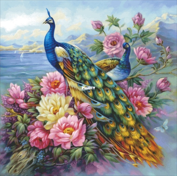 Peacocks in Flowers_1.jpg