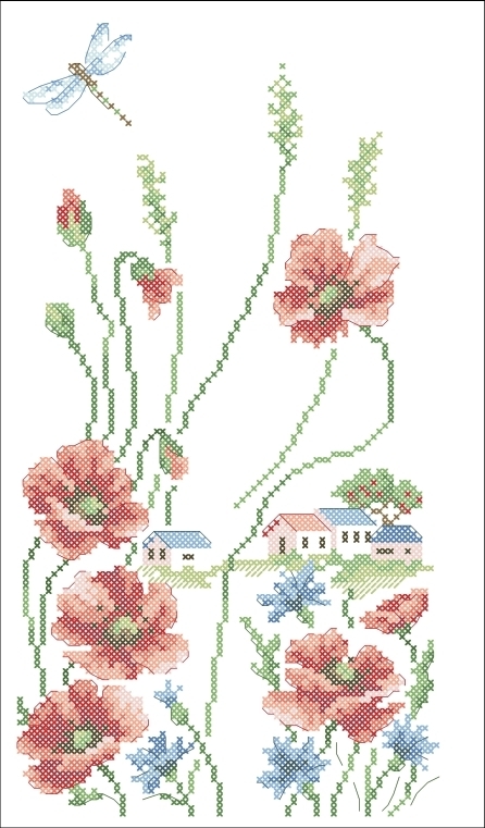 07. Juillet en fleurs, coquelicots et bleuets au fil.jpg