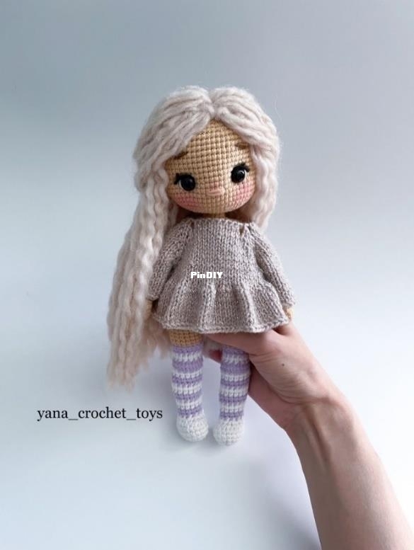 Yana Dmitrieva - Yana Crochet Toys - куколке Дафни 26cm - Daphne Doll - Russian