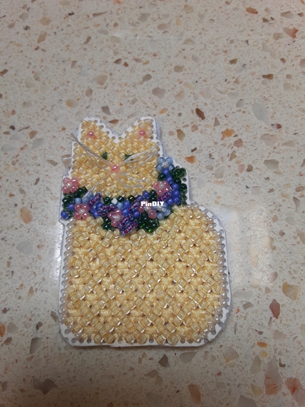 cross stitch with beads