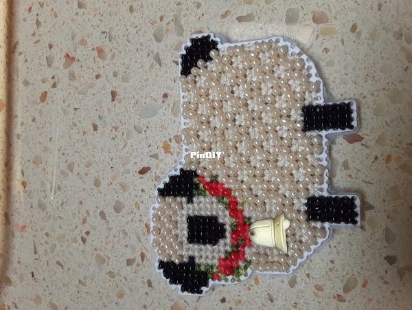 cross stitch with beads