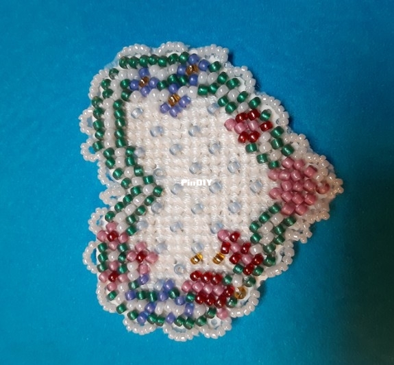 cross stitch with beads