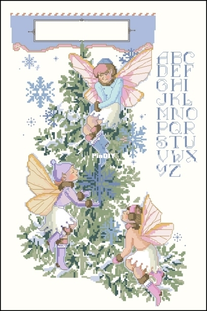 Fairies & Snowflakes Stocking XSD JPG.jpg