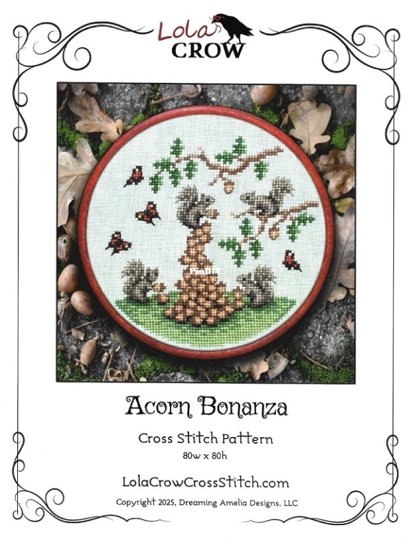 Lola Crow Cross Stitch - Acorn Bonanza.jpg