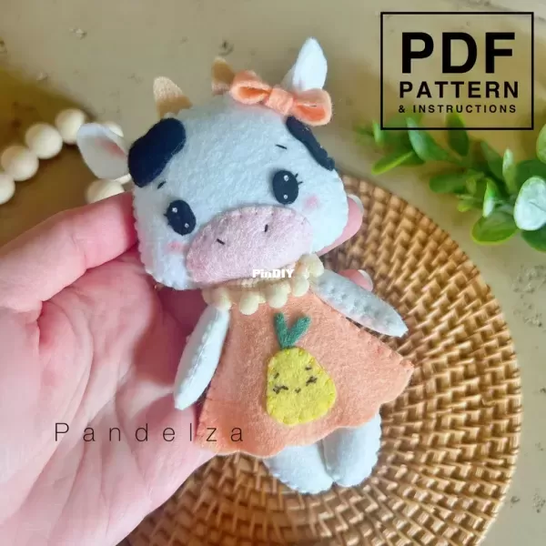 cow felt doll