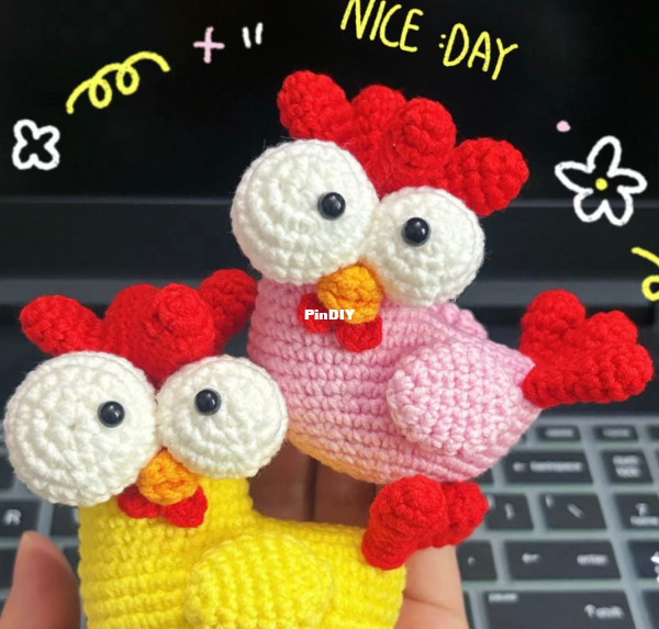 Crochet Cute Chickens Keychain.png
