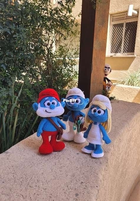 Marricriativa - Mariane Pereira - Ebook Smurfs - Smurf Crocheteiro - Papi Smurf - Smurfette - Portug ...