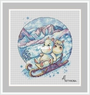 Moomin on a sled by Anna Petunova.jpg