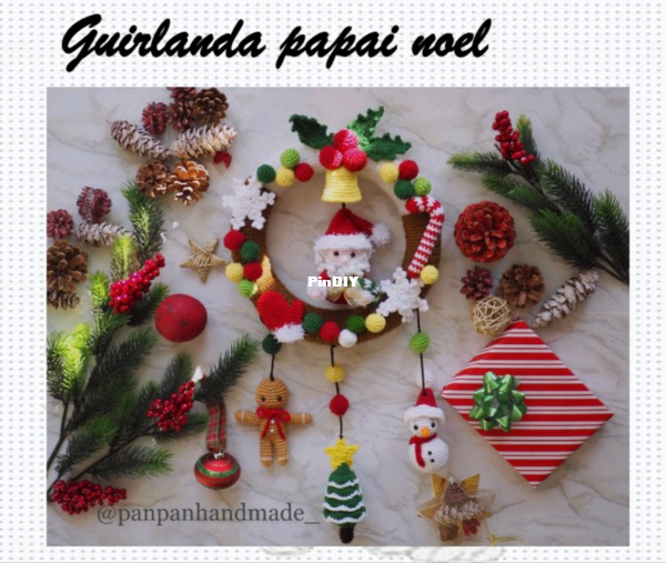 Panpan Handmade - Panpanhandmade - Christmas Wreath - Guirlanda Noel - Portuguese - Translated