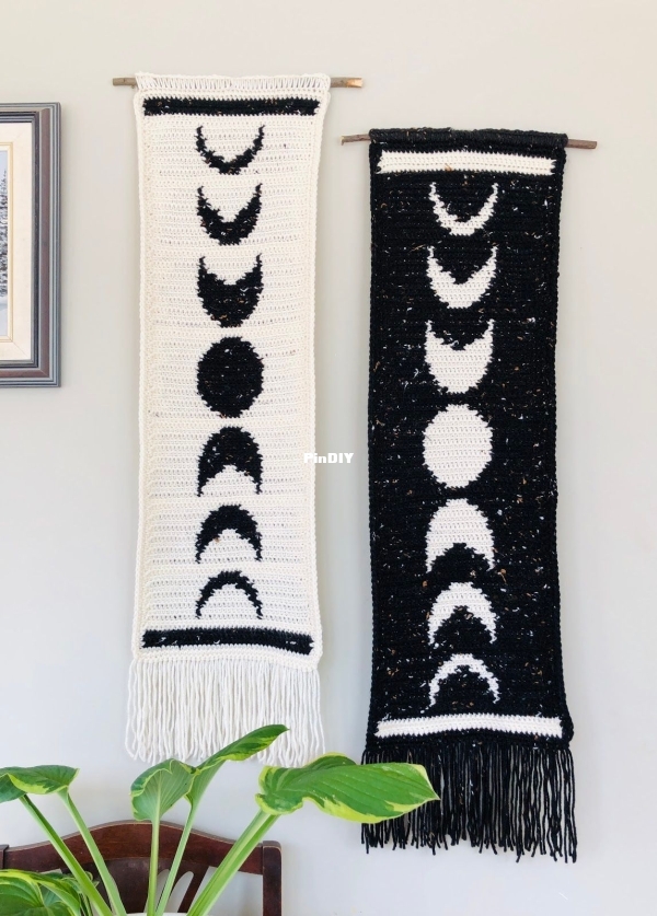 Hooks Yarns and Loops - My Many Moons Ago Wall Hanging.jpg