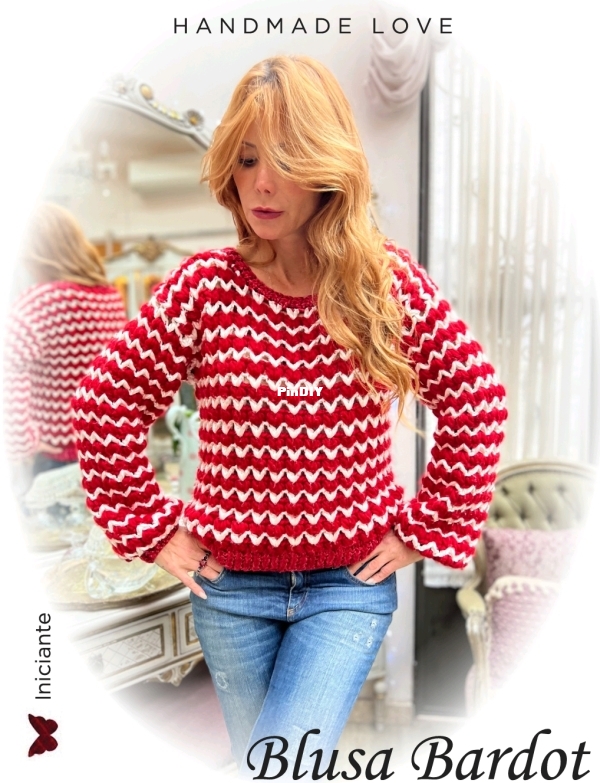 Handmade Love - Vanessa Montoro - Blusa Bardot - Portuguese