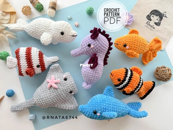 Sea Animals -Beluga, Dolphin, Fish, Goldfish, Sea Horse, Starfish and Stingray.jpg