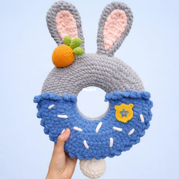 Crochet Pattern Pillow, Officer Judy Donut Pillow.png