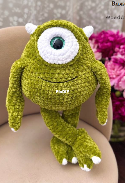 Patterns Fly / Teddy knitted - Easy Crochet Love - Daria Kiseleva - Monsters  Inc Mike Wazowski - English Translated-Knitting and Crochet Communication  (only reply)-Crochet Section-PinDIY.com -