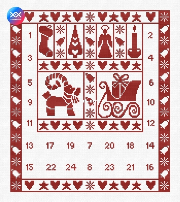 Permin 34-6224 Christmas Spirit Advent Calendar.jpeg