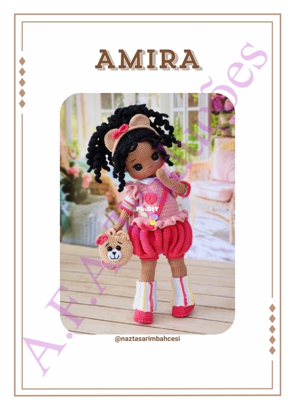 Naz Tasarım Amigurumi - Amira Doll 30cm - Portuguese - Translated