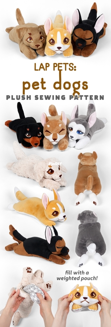LAP PETS: pet Dogs plush sewing pattern