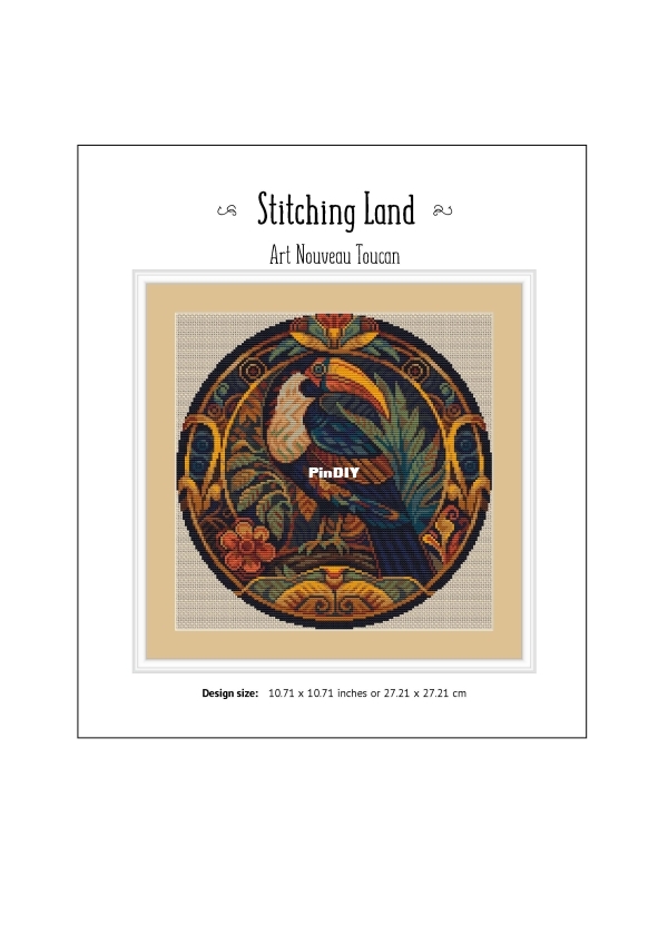 Stitching Land - Art Nouveau Toucan-o.jpg