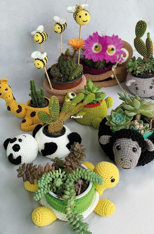 E-Book de Receitas - Os Jardineiros - Macetas - 12 Flowerpots animals - Portuguese