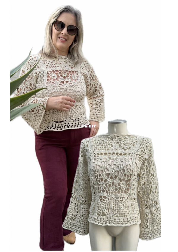 A magia do crochê - Katia Missau - Blusa Dakota - Portuguese