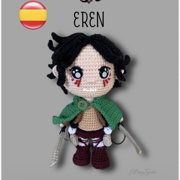 El Pony Tedejor - Eren Yeager - Shingeki no Kyojin 15cm - Spanish