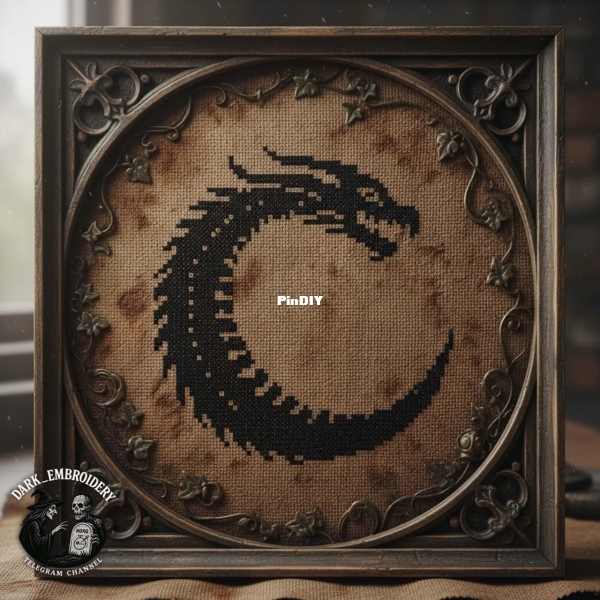 Dragon Crescent Moon. FantaPattern.jpg