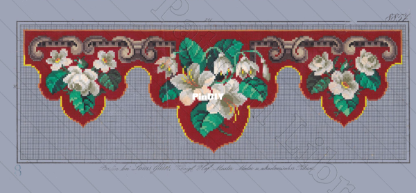 Louis Gluer 8857 Red pelmet with white flowers .png