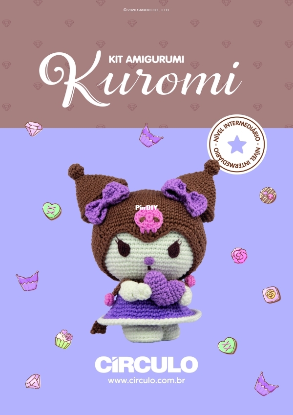 Círculo Yarns - Claudia Stolf - Kuromi - Portuguese