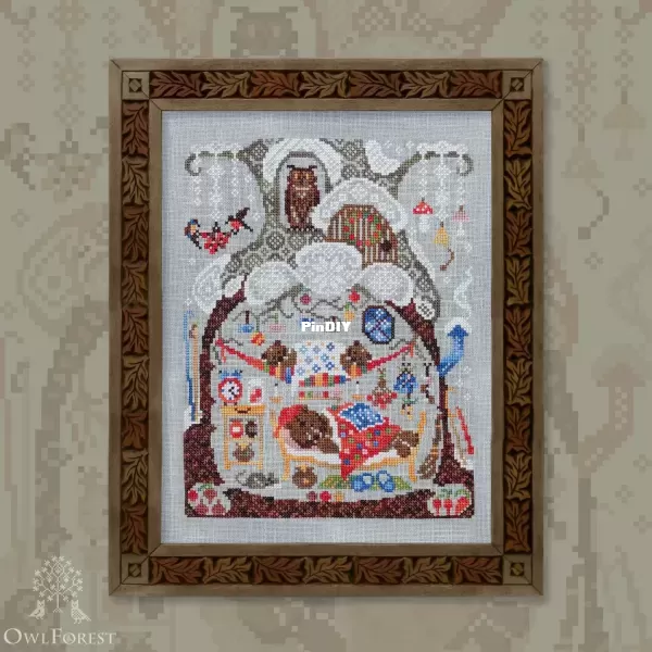 0268-ЛДМ-Э. Forest Houses. The Bears..webp