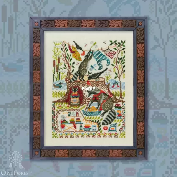 0258-ЛДЕ-Э. Forest Houses. Racoons..webp