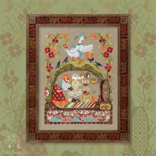 0260-ЛДГЛ-Э. Forest Houses. The Goose and the Fox..webp