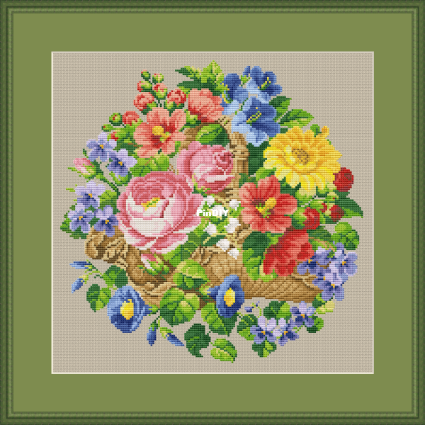 Basket with Violets and roses.png