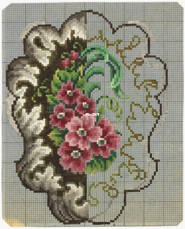 Berlin Woolwork - Stool of Primroses-o.jpg