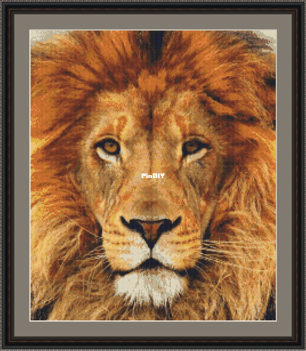 Instant Cross Stitch - 7170-Handsome Lion orig.png