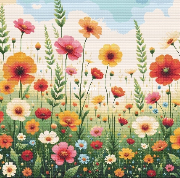 DBMStitchcraftArt - Field of flowers by Ashley Aldridge