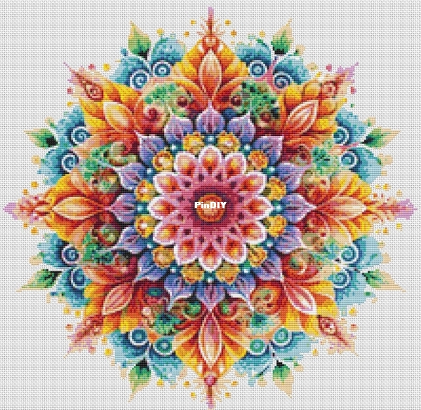 xCountingtheStarsx - Colour Burst Mandala by Rebecca Heslop
