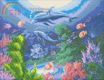 Vyshivanka Tancuyuschie delfiny.jpg