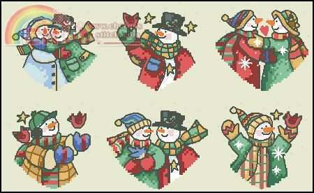Dimensions 08731 Snowman_Hearts_Ornaments.jpg