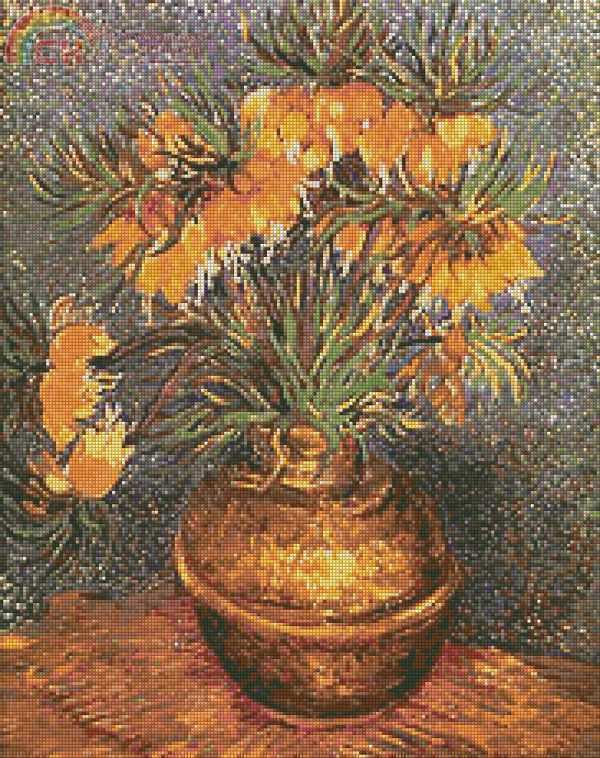 fritillaries in a copper vase.jpg