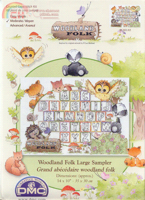 DMC BL861-65 Woodland Folk Large Sampler.GIF