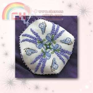 Lavender Bouquet Biscornu.jpg