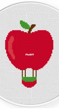 Daily Cross Stitch - Apple Air Balloon