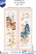 Vervaco PN 0021707 Orange Butterfly Bookmark PCS10