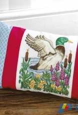 Splashing Around Duck Cushion by Amanda Gregory from Cross Stitch Gold 111 XSD