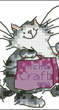 Show Cat by Margaret Sherry from Cross Stitcher Magazine Website PCS + XSD